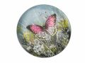Round Glass Butterfly Plate