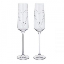 Dartington Glitz Romance Champagne Flutes (Pair)